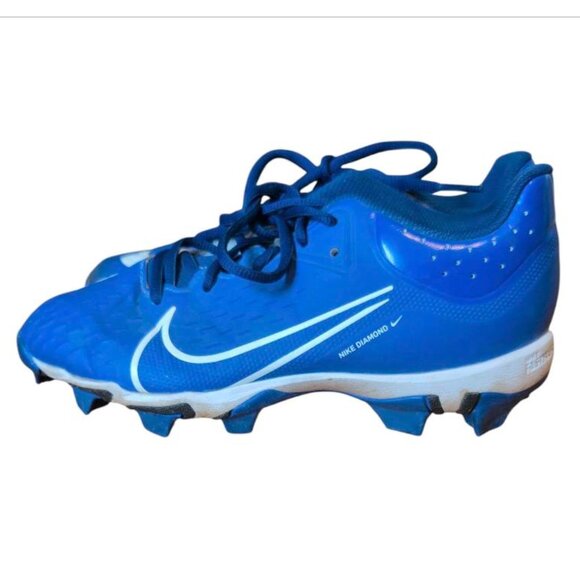 Nike Hyperdiamond 4 Keystone Molded Softball Cleats Royal Blue with White Trim - Picture 2 of 6